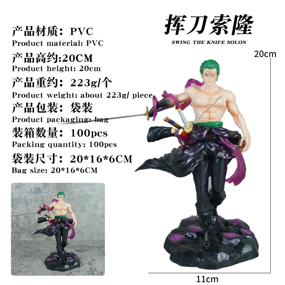 20CM Anime One Piece Roronoa Zoro Figure Swinging Sword Demon Slayer Action Standing Model Toy Gift Collection Action Figure PVC No box
20CM Anime One Piece Roronoa Zoro Figure Swinging Sword Demon Slayer Action Standing Model Toy Gift Collection Action Figure PVC No box