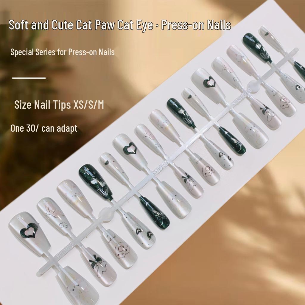 Cute Cat Paw and Eye Nail Patches - Soft, Wearable Milky Cat-Themed Pre-made False Nails
Cute Cat Paw and Eye Nail Patches - Soft, Wearable Milky Cat-Themed Pre-made False Nails