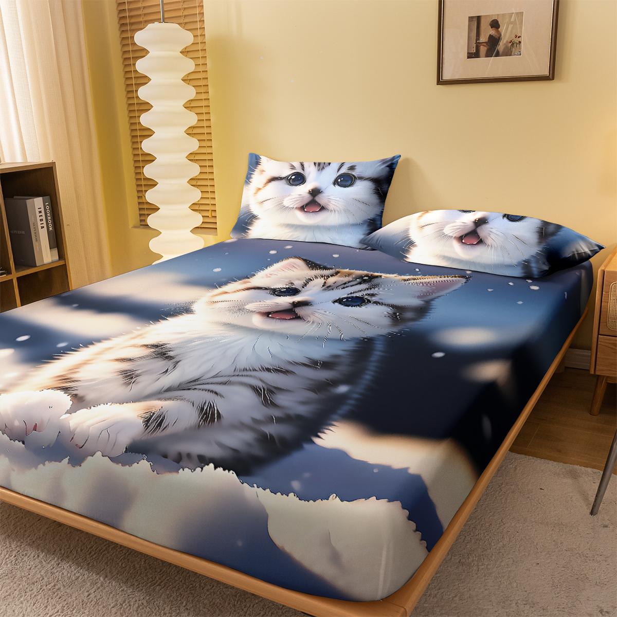 1 Cartoon Cute Animal Cat Digital Printed Frosted Fitted Sheet,bedroom Printed Bed Cover,bedding(No Pillowcase) 71x132cm
1 Cartoon Cute Animal Cat Digital Printed Frosted Fitted Sheet,bedroom Printed Bed Cover,bedding(No Pillowcase) 71x132cm