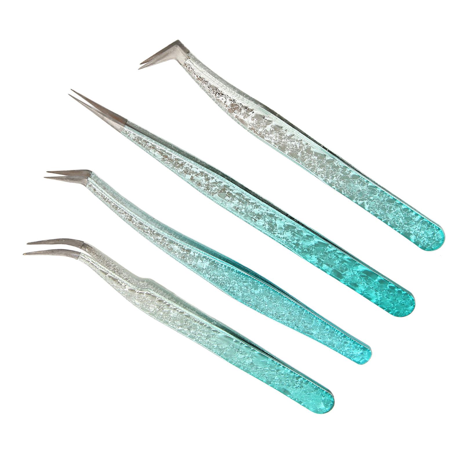 4PCS False Eyelash Extension Tweezer Straight And Curved Tip Lightweight Nail Art Tweezer for Professional Salon Home
4PCS False Eyelash Extension Tweezer Straight And Curved Tip Lightweight Nail Art Tweezer for Professional Salon Home
