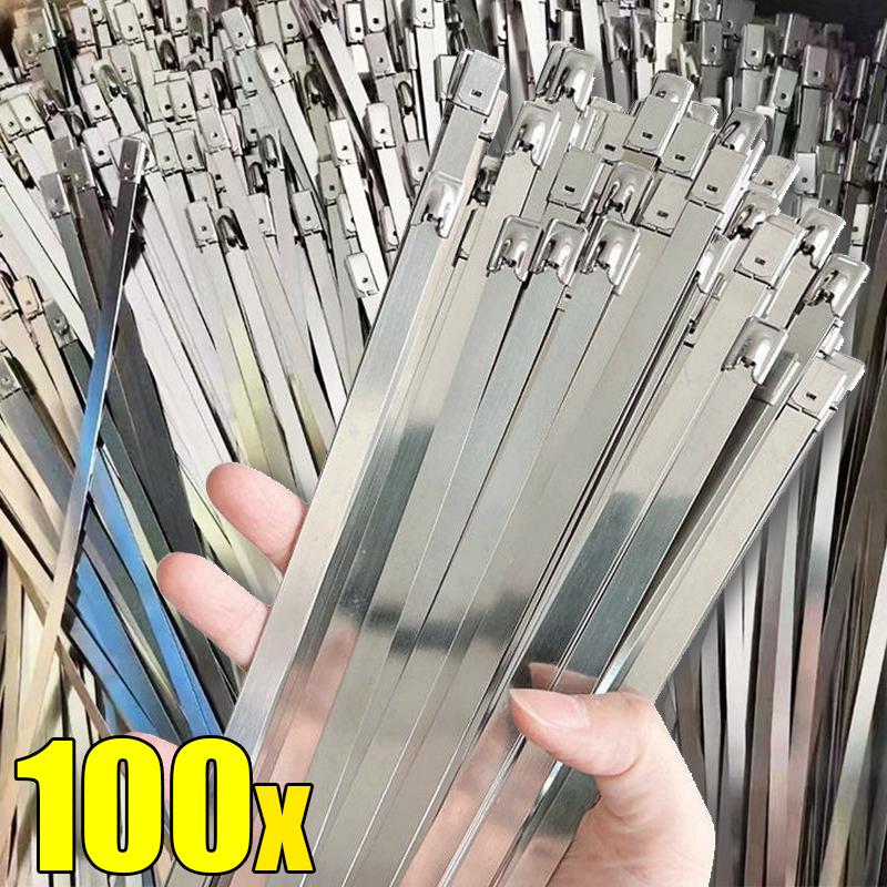 Stainless Steel Cable Ties Self-sealing Fastening Cable Tie Heavy Duty Multifunction Metal Self Locking Zip Tie Clamps Wholesale 20PCS
Stainless Steel Cable Ties Self-sealing Fastening Cable Tie Heavy Duty Multifunction Metal Self Locking Zip Tie Clamps Wholesale 20PCS