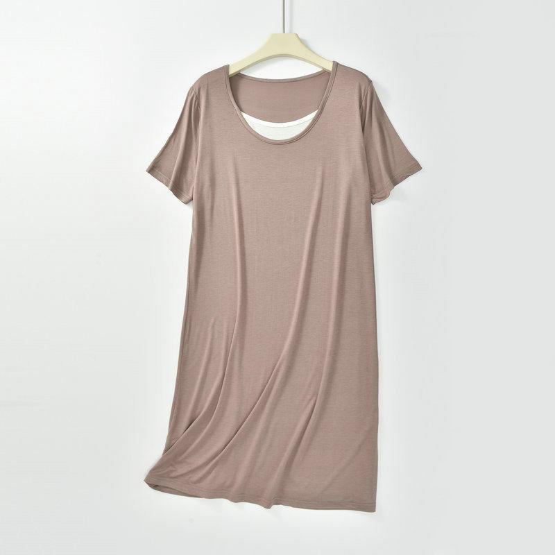 Women s Modal Loose Tee Dress Front Panel Crew Neck Short Sleeve Summer Plus Size Nightgown Casual Outdoor Loungewear sleepdress 2XL хакі
Women s Modal Loose Tee Dress Front Panel Crew Neck Short Sleeve Summer Plus Size Nightgown Casual Outdoor Loungewear sleepdress 2XL хакі