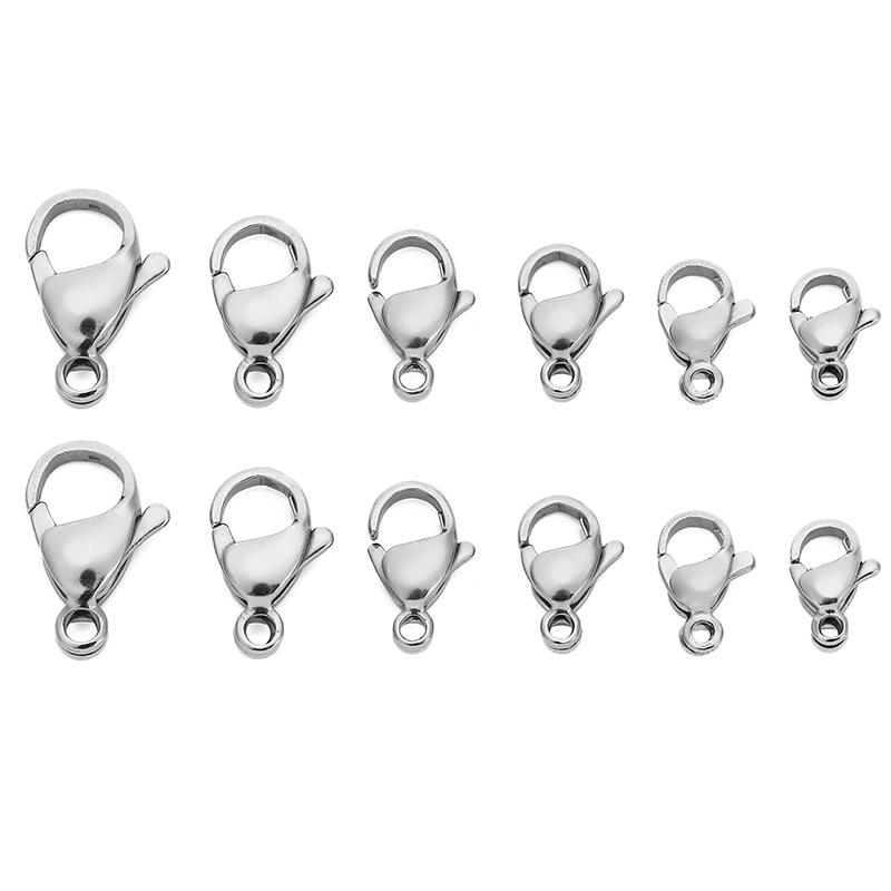 50pcs Stainless Steel Lobster Clasps Hooks for Necklace Bracelet Chains DIY Fashion Jewelry Making Findings Supplies 10mm/12mm 9mm
50pcs Stainless Steel Lobster Clasps Hooks for Necklace Bracelet Chains DIY Fashion Jewelry Making Findings Supplies 10mm/12mm 9mm