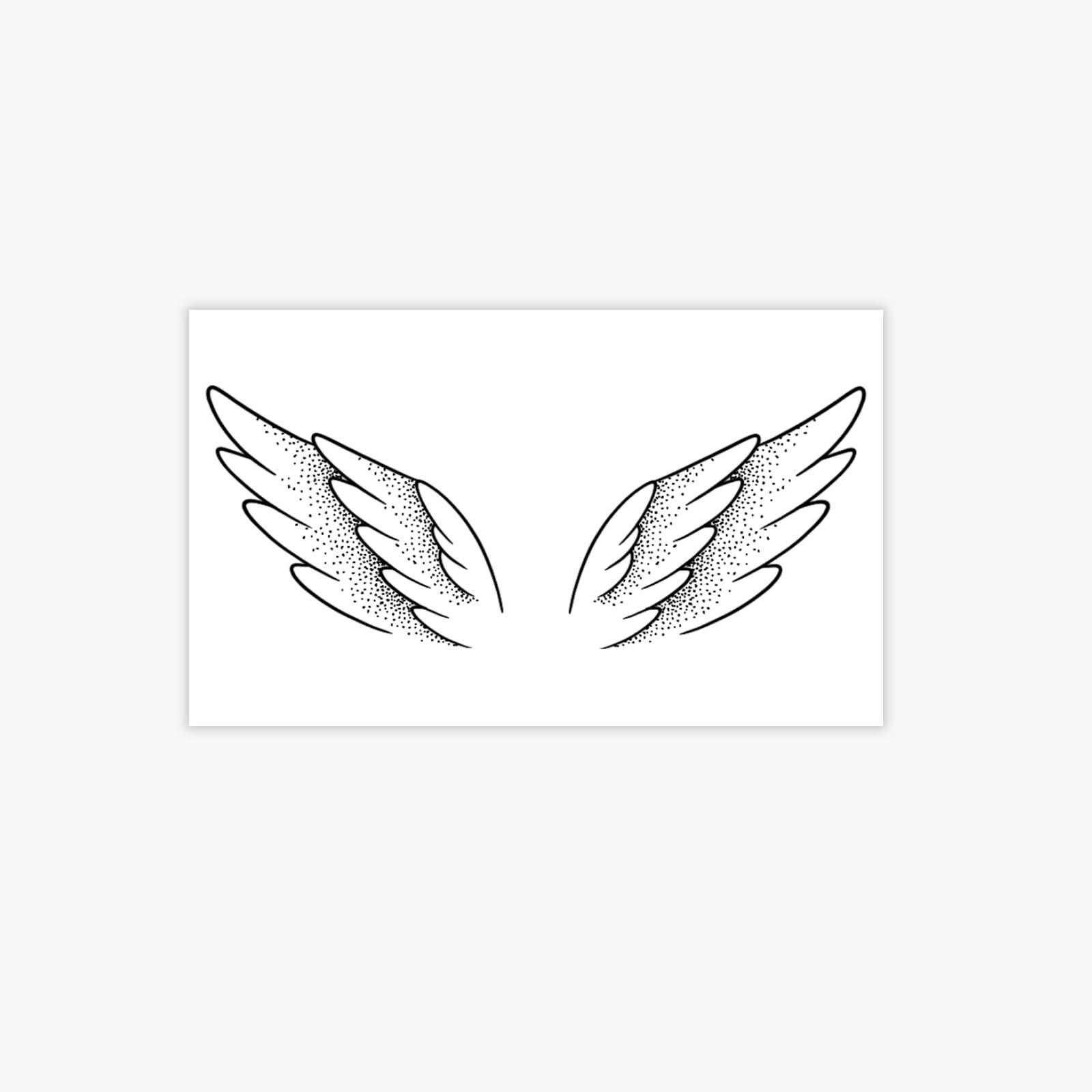 Minimalist Lines Angel Wing Tattoo Sticker Symmetrical Design Waterproof And Sweatproof And Non-Reflective 11*18
Minimalist Lines Angel Wing Tattoo Sticker Symmetrical Design Waterproof And Sweatproof And Non-Reflective 11*18