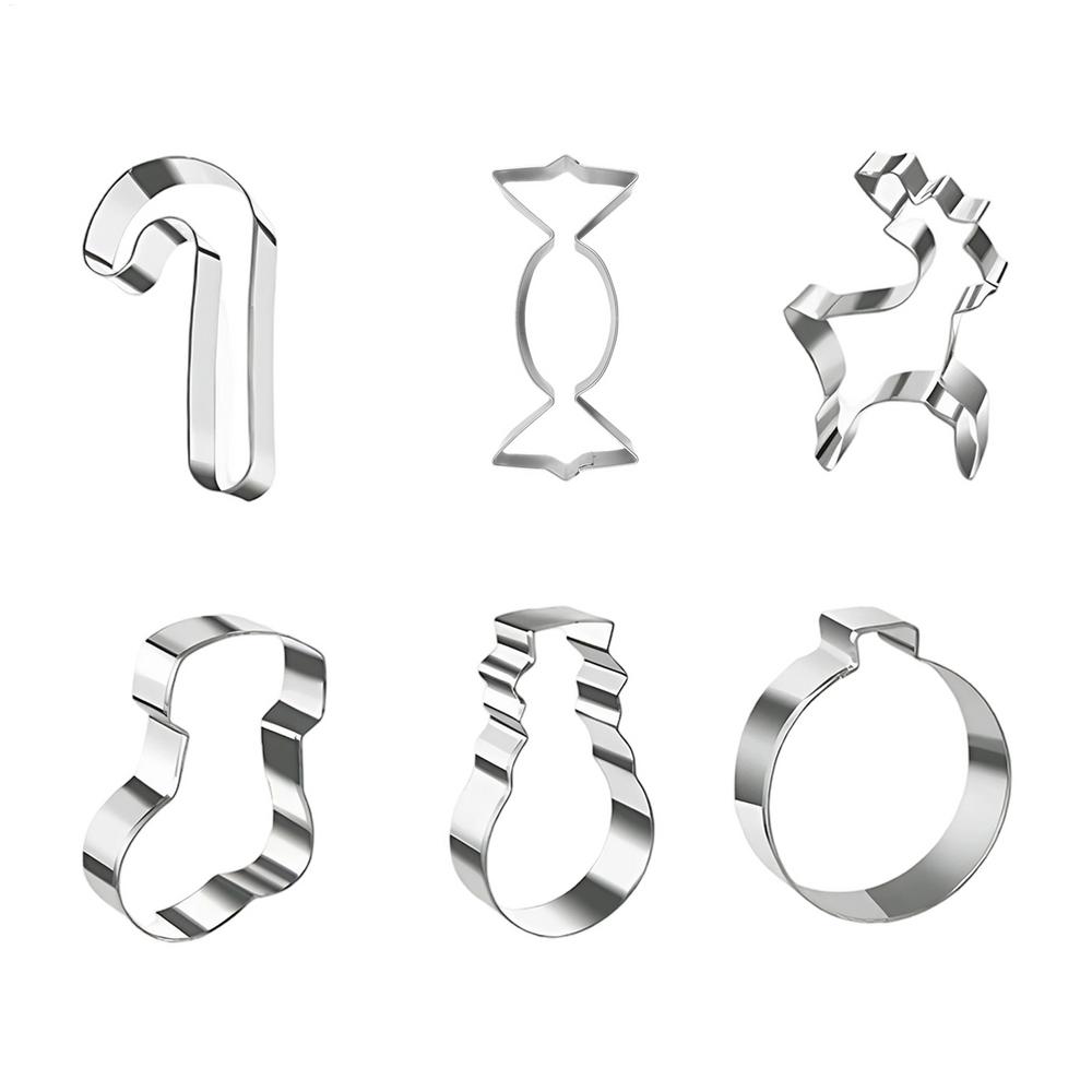 6Pcs Christmas Cookie Baking Tools Set Santa Claus Snowflake Christmas Tree Stainless Steel Cutters for Sugarcraft Decoration
6Pcs Christmas Cookie Baking Tools Set Santa Claus Snowflake Christmas Tree Stainless Steel Cutters for Sugarcraft Decoration