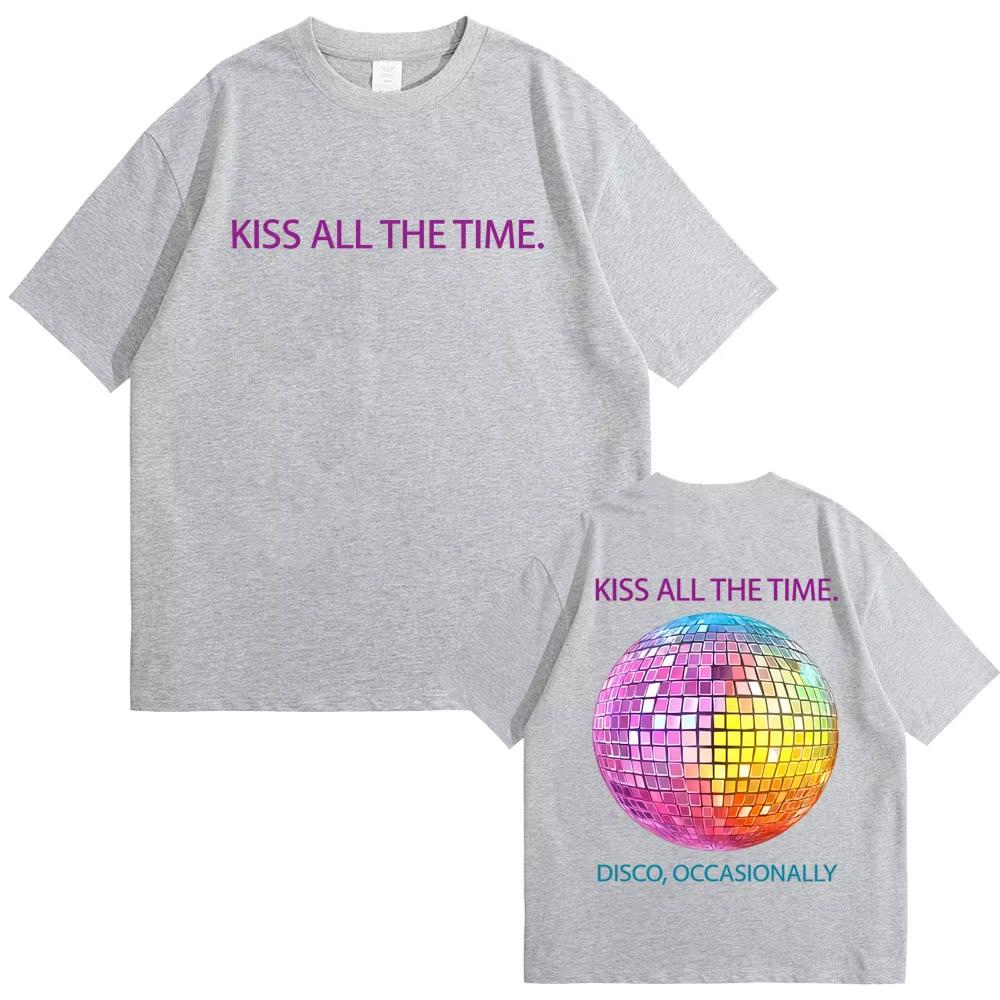 Kiss All The Time Disco Occasionally Graphic Print Tshirt Men Women Fashion casual Short Sleeve T Shirts Unisex Streetwear 4XL
Kiss All The Time Disco Occasionally Graphic Print Tshirt Men Women Fashion casual Short Sleeve T Shirts Unisex Streetwear 4XL
