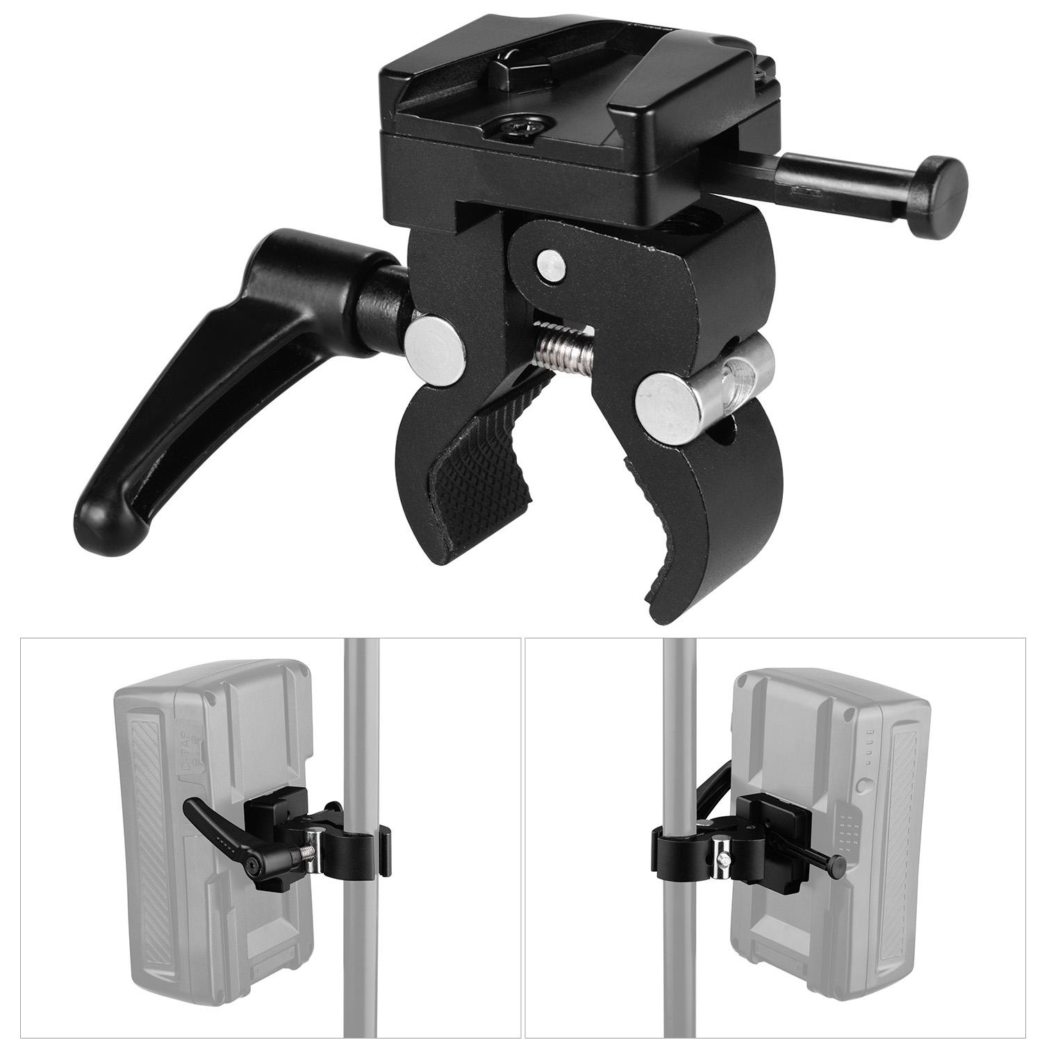 V-Маунт Аккумулятор Адаптер с зажимом для монтажа на свет Стенд Tripod для V-монтаж батареи для света Стенд или Tripod
V-Маунт Аккумулятор Адаптер с зажимом для монтажа на свет Стенд Tripod для V-монтаж батареи для света Стенд или Tripod