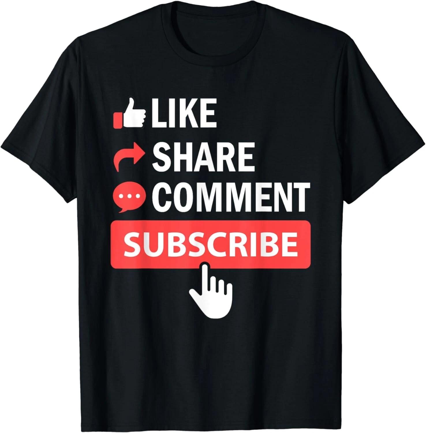 Like Share Subscribe Comment Video Livestream Blogging Gift Unisex T-Shirt 4XL
Like Share Subscribe Comment Video Livestream Blogging Gift Unisex T-Shirt 4XL