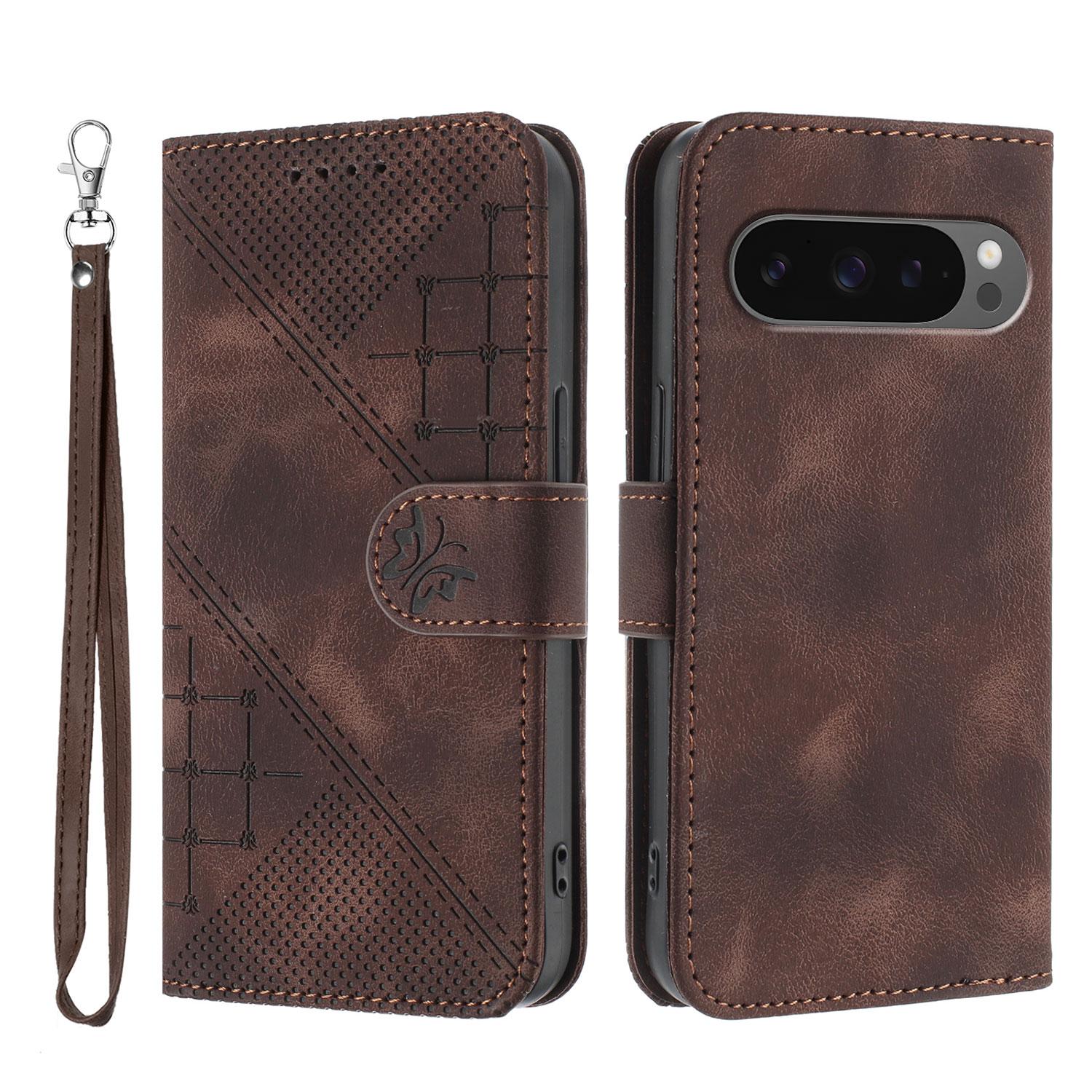 For Google Pixel 9 Pro XL/Google Pixel 10 Pro XL Leather Wallet Case Butterfly Flower Imprinted Phone Cover with Strap Coffee
For Google Pixel 9 Pro XL/Google Pixel 10 Pro XL Leather Wallet Case Butterfly Flower Imprinted Phone Cover with Strap Coffee