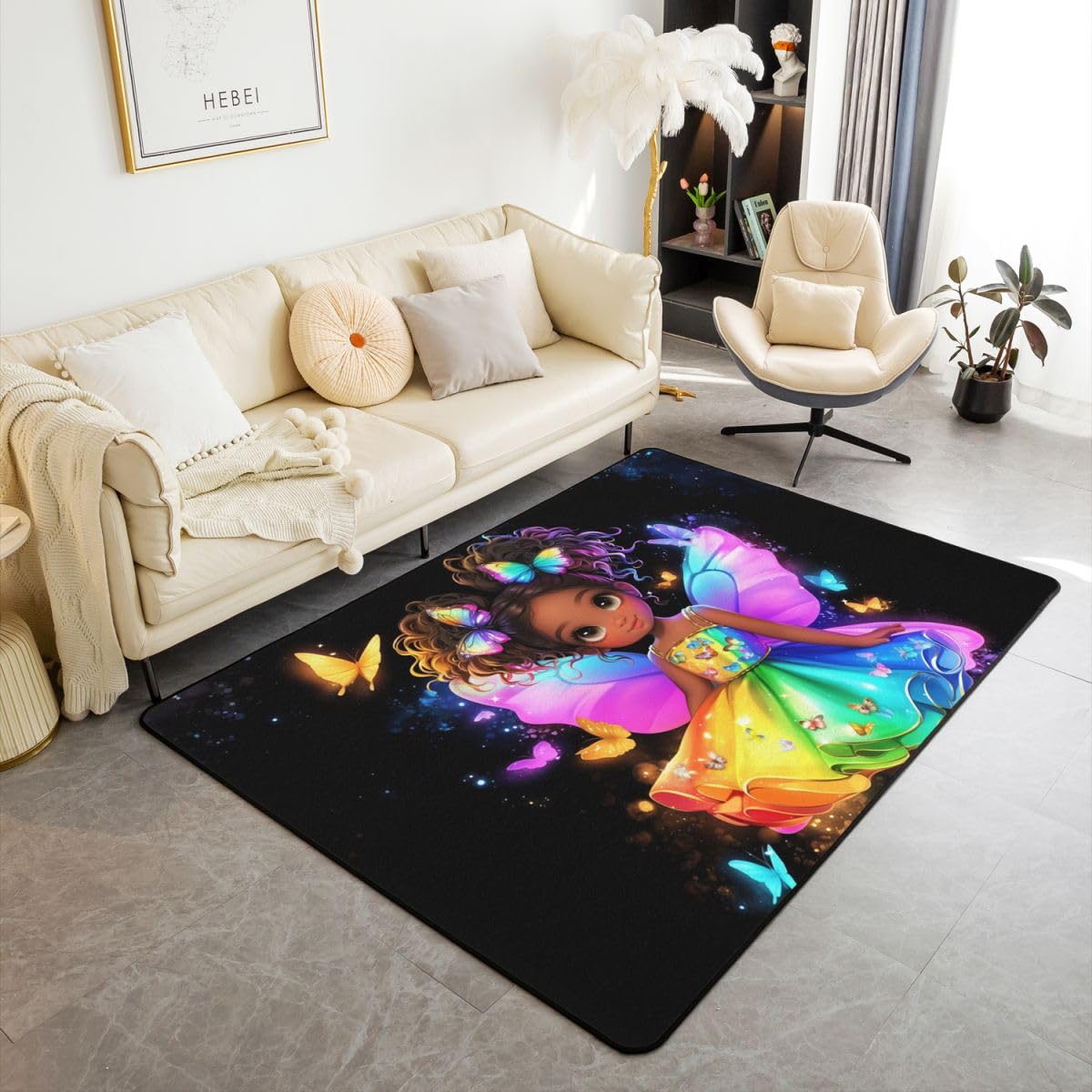 Erosebridal Black Girls Magic Area Rug 4 11 x 3 3 for Bedroom Living Room Playroom,African American Carpet,Princess with Wings Decorative 160cm x 200cm
Erosebridal Black Girls Magic Area Rug 4 11 x 3 3 for Bedroom Living Room Playroom,African American Carpet,Princess with Wings Decorative 160cm x 200cm