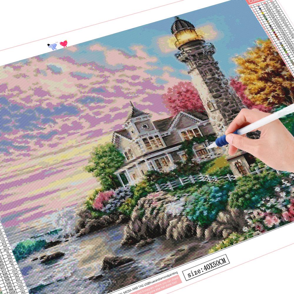 HUACAN Алмазная вышивка Пейзаж 5D DIY Алмазная картина Маяк Полный квадратный дрель Приморские стразы 30*40 cm
HUACAN Алмазная вышивка Пейзаж 5D DIY Алмазная картина Маяк Полный квадратный дрель Приморские стразы 30*40 cm