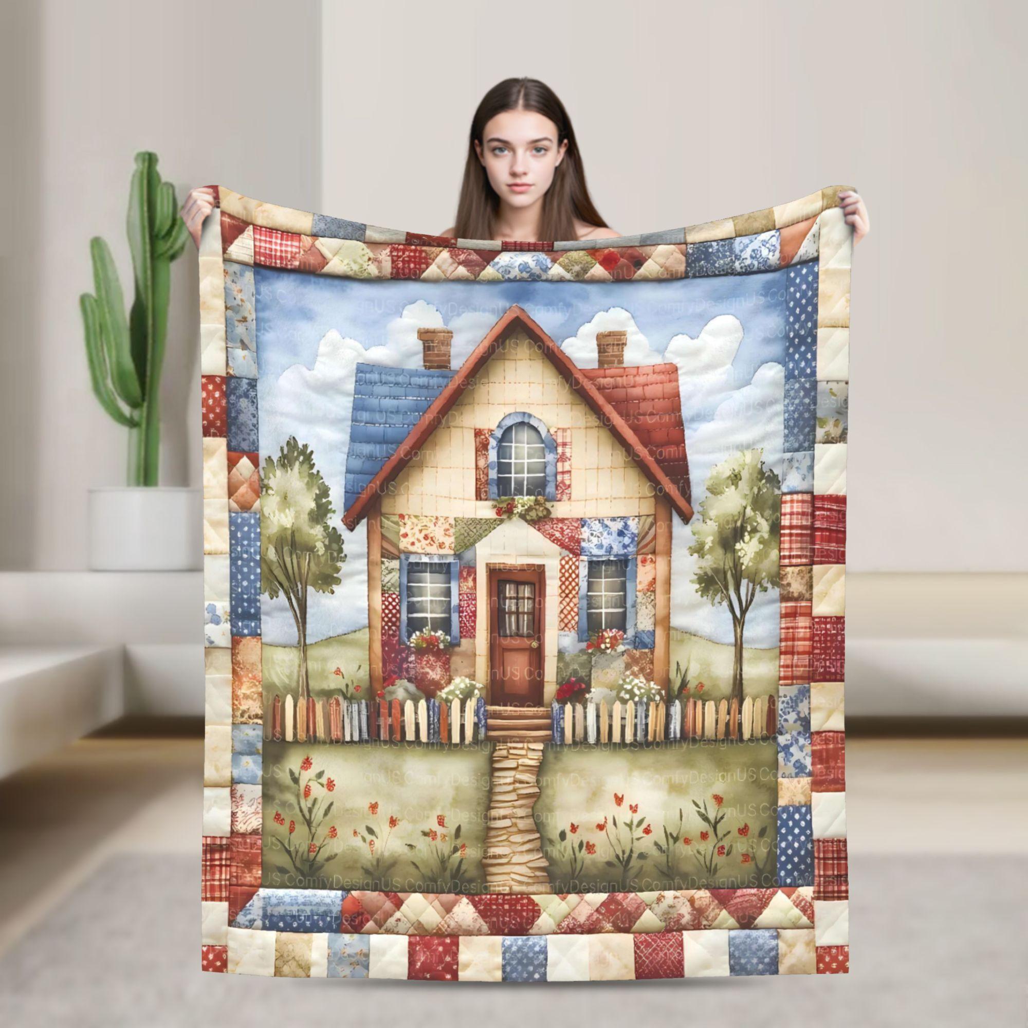 Cottage Quilted House Plush Blanket Children Flannel Bedding Throws For Home Decor Warm Custom Quality Bedspread Present 75x90cm
Cottage Quilted House Plush Blanket Children Flannel Bedding Throws For Home Decor Warm Custom Quality Bedspread Present 75x90cm