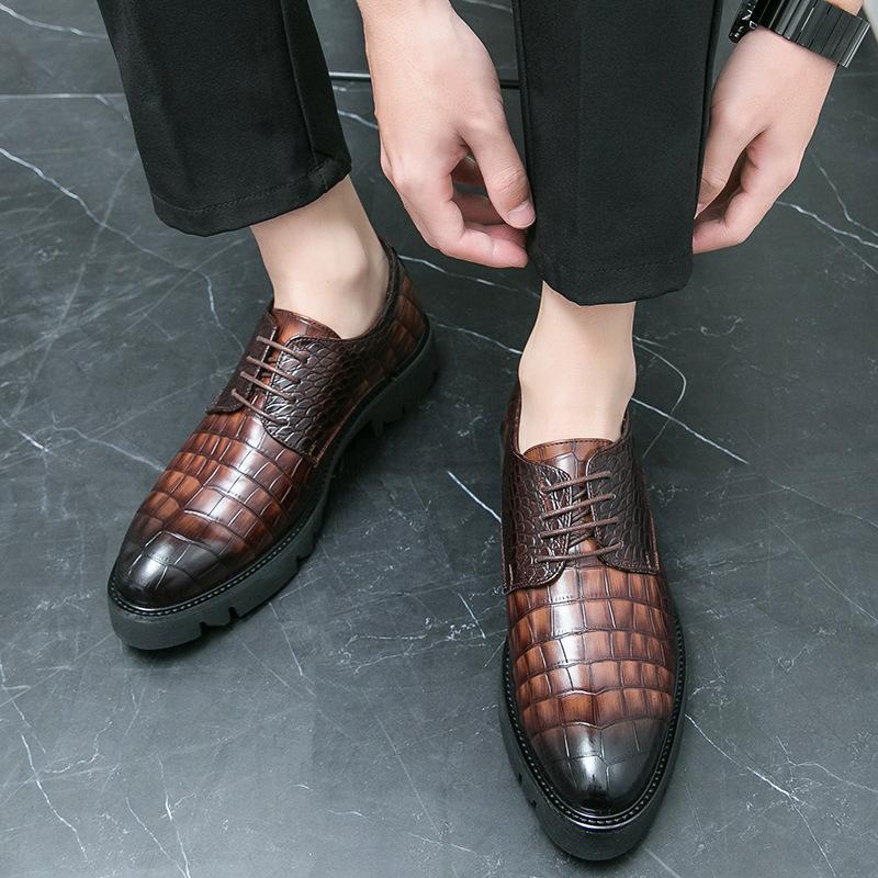 New casual leather shoes men s British platform business commuter derby shoes suit wedding groom shoes 38
New casual leather shoes men s British platform business commuter derby shoes suit wedding groom shoes 38
