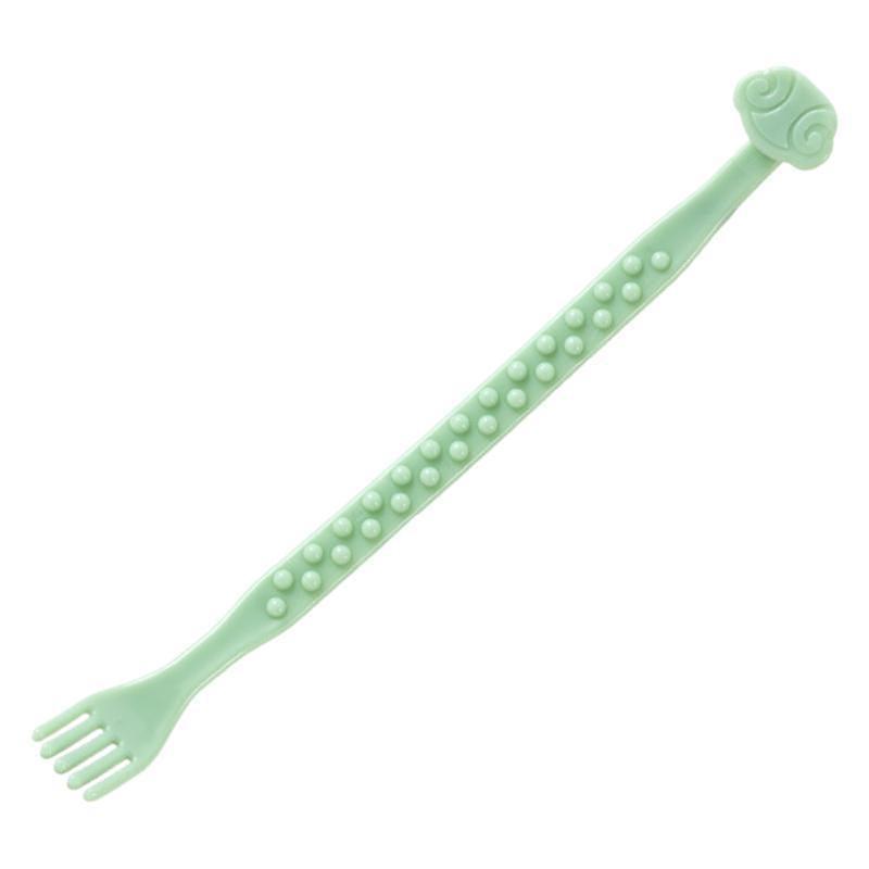 1 шт. 3 в 1 Профессиональная чесалка для спины Двойная массажная палочка Универсальный скребок для расслабления тела Точечная массажная палочка Меридианный массаж зелёный
