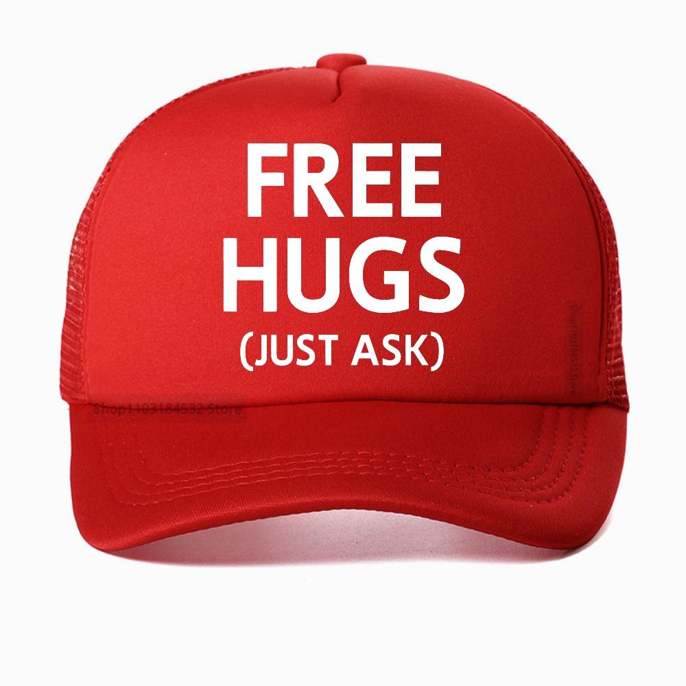 Novelty Awesome Free Hugs Just Ask Joke Funny Sarcastic cap new Graphic Streetwear hip hop mesh hat summer sun snapback hats Adjustable
Novelty Awesome Free Hugs Just Ask Joke Funny Sarcastic cap new Graphic Streetwear hip hop mesh hat summer sun snapback hats Adjustable