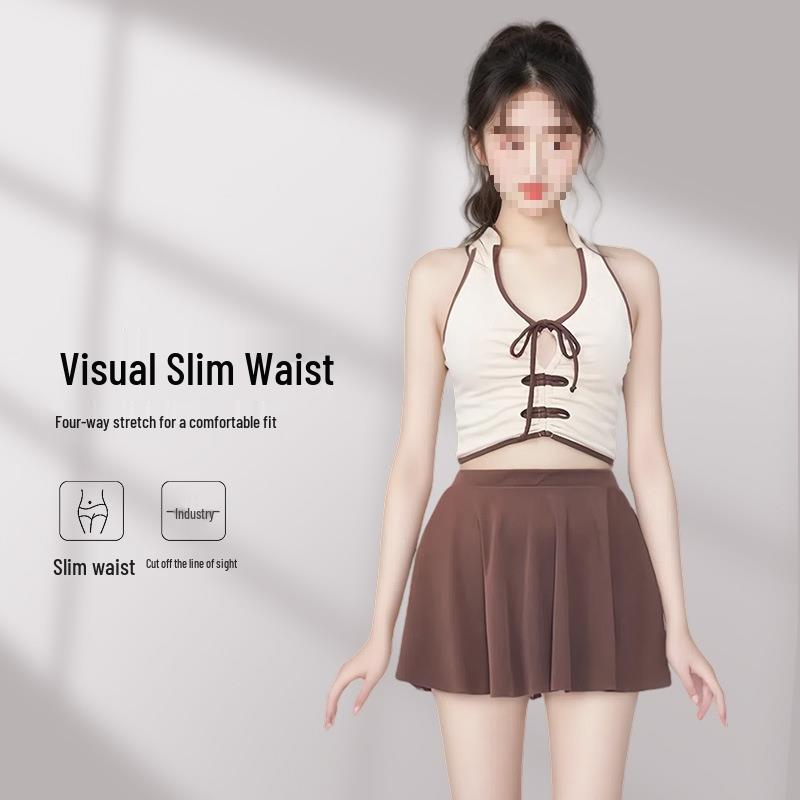 Two-Piece Halter Neck Slimming Swimsuit: Conservative Split Skirt Design for Women M (85-95 jin) озеро синього кольору
Two-Piece Halter Neck Slimming Swimsuit: Conservative Split Skirt Design for Women M (85-95 jin) озеро синього кольору