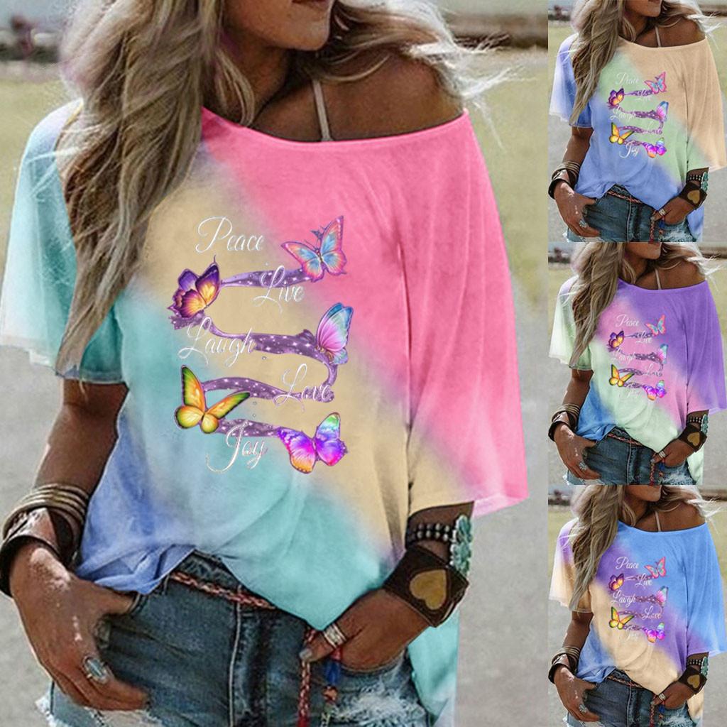 Женская летняя блузка большого размера со свободными плечами и монограммой тай-дай
Женская летняя блузка большого размера со свободными плечами и монограммой тай-дай