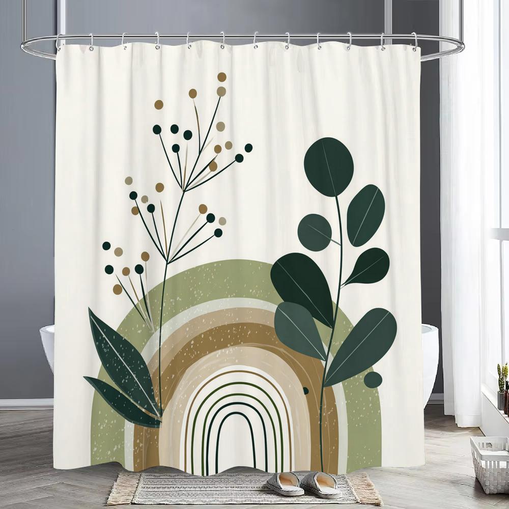 Abstract Simple Leaves Shower Curtain, Bathroom Decorative Shower Curtain, Printed Polyester Fabric Shower Curtain With Hooks W60H190(CM)-1 Pcs
Abstract Simple Leaves Shower Curtain, Bathroom Decorative Shower Curtain, Printed Polyester Fabric Shower Curtain With Hooks W60H190(CM)-1 Pcs
