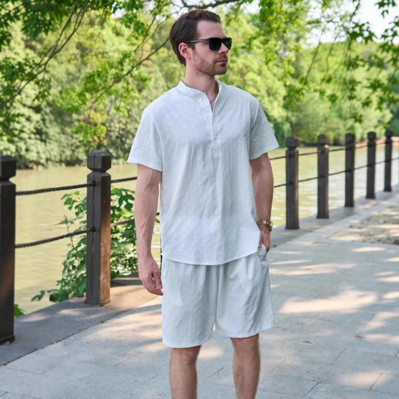 Футболка с коротким рукавом и воротником-стойкой на пуговицах, комплект из рубашки и шорт XL белый
Футболка с коротким рукавом и воротником-стойкой на пуговицах, комплект из рубашки и шорт XL белый