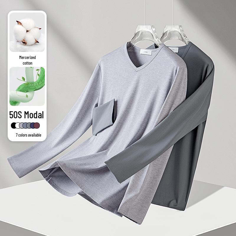 Men s V-Neck Mercerized Modal Long Sleeve T-Shirt - Solid Color, Lightweight, Ideal for Spring/Autumn Layering. Medium бордовий
Men s V-Neck Mercerized Modal Long Sleeve T-Shirt - Solid Color, Lightweight, Ideal for Spring/Autumn Layering. Medium бордовий