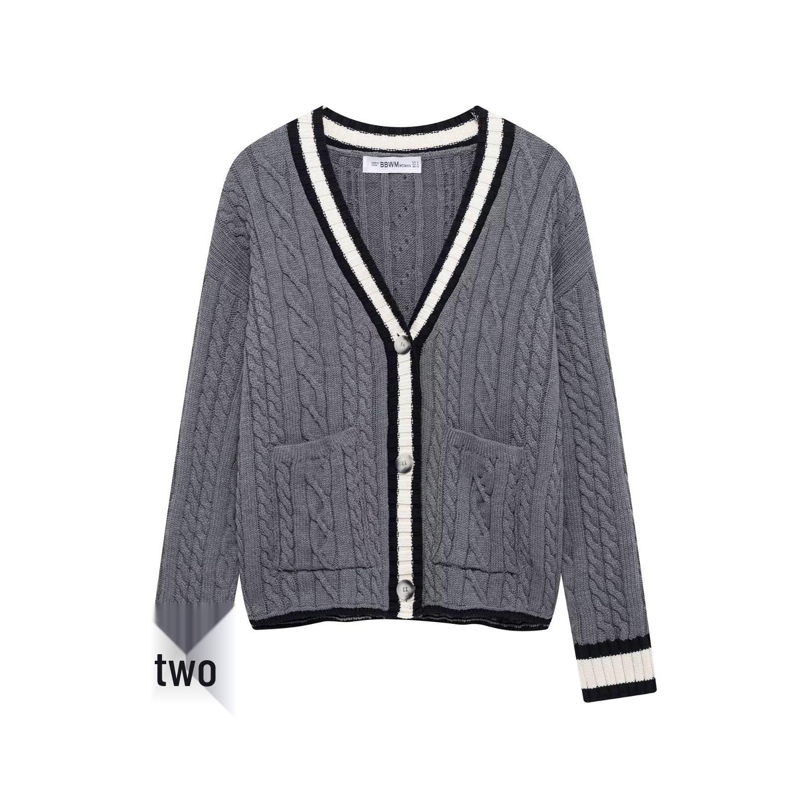 European & American Style Pocket V-neck Cable Knit Cardigan - Women s Spring 2025 Collection Medium
European & American Style Pocket V-neck Cable Knit Cardigan - Women s Spring 2025 Collection Medium