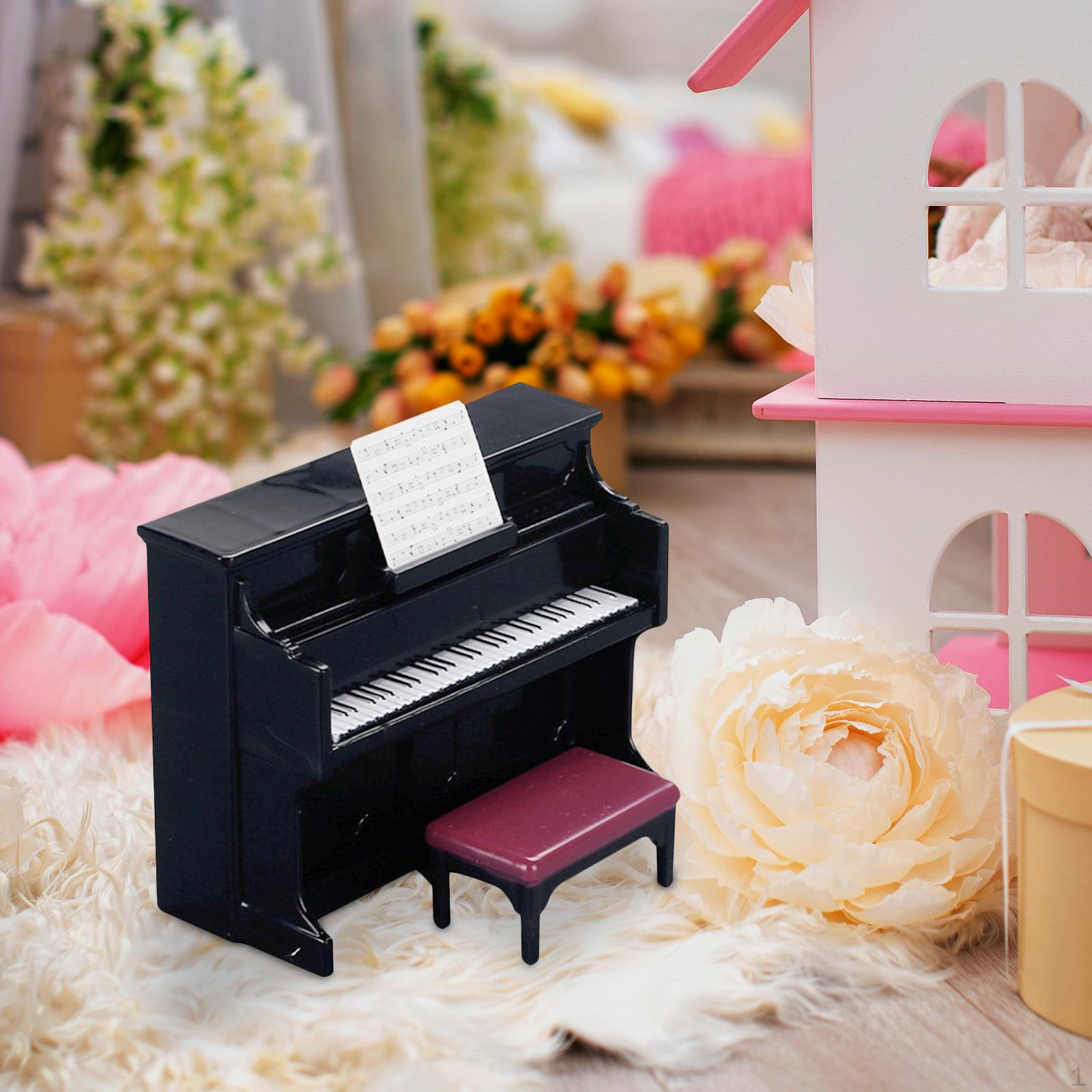 1/12 кукольный домик, фортепиано с набором табуретов, коробка для кукольной комнаты, большая модель, миниатюрное украшение для мебели чёрный
1/12 кукольный домик, фортепиано с набором табуретов, коробка для кукольной комнаты, большая модель, миниатюрное украшение для мебели чёрный
