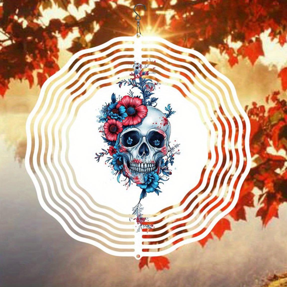 Metal Wind Spinner with Skull and Floral Mandala Design No Battery Needed Outdoor Garden Decor for Patio Lawn Yard Gift
Metal Wind Spinner with Skull and Floral Mandala Design No Battery Needed Outdoor Garden Decor for Patio Lawn Yard Gift