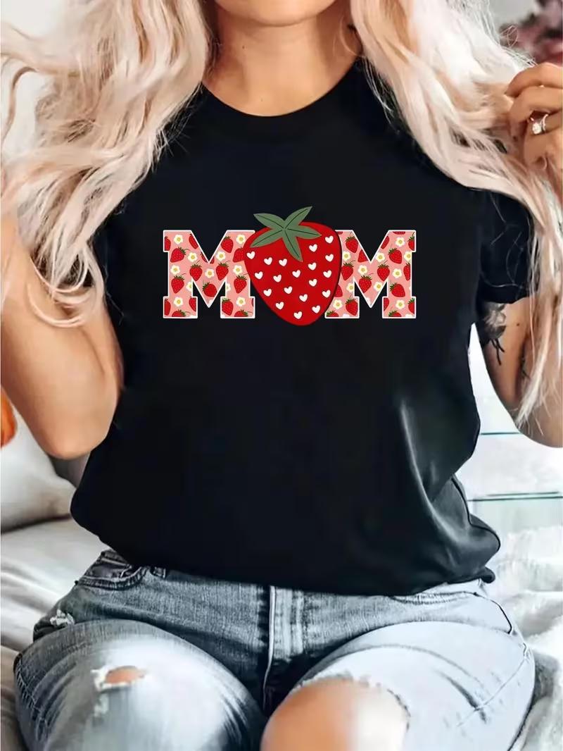 oUnisexs Funny Strawberry Mom Graphic TShirt Short SleeveStretch FabricSpringsummer Top with Playful Strawberry Heart Design 4XL
oUnisexs Funny Strawberry Mom Graphic TShirt Short SleeveStretch FabricSpringsummer Top with Playful Strawberry Heart Design 4XL