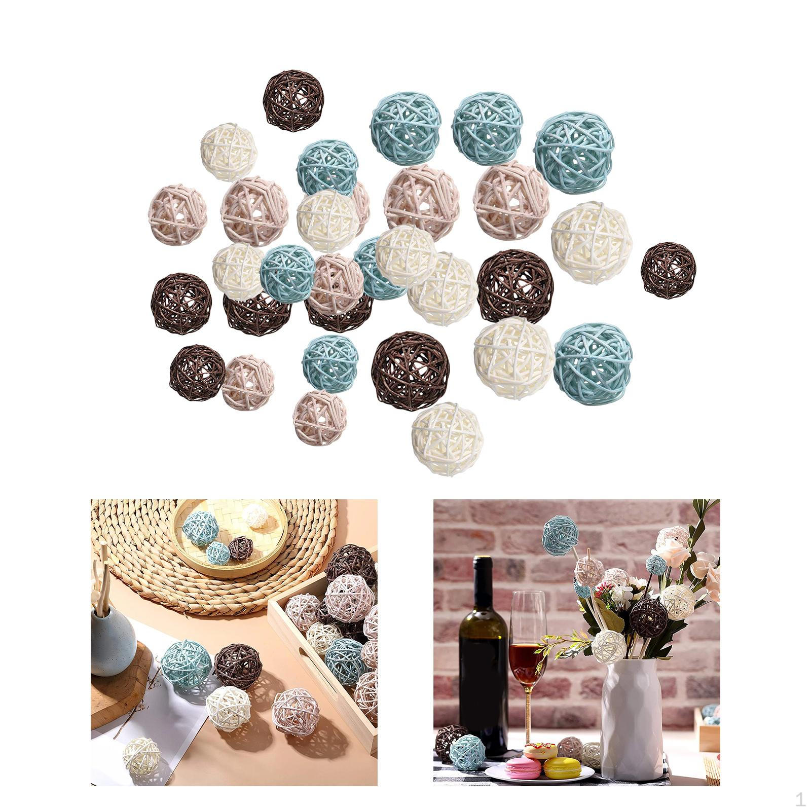 32Pcs Decorative Rattan Balls Centerpiece Bowl Fillers 4 Colors Sizes Home Decoration for Garden
32Pcs Decorative Rattan Balls Centerpiece Bowl Fillers 4 Colors Sizes Home Decoration for Garden