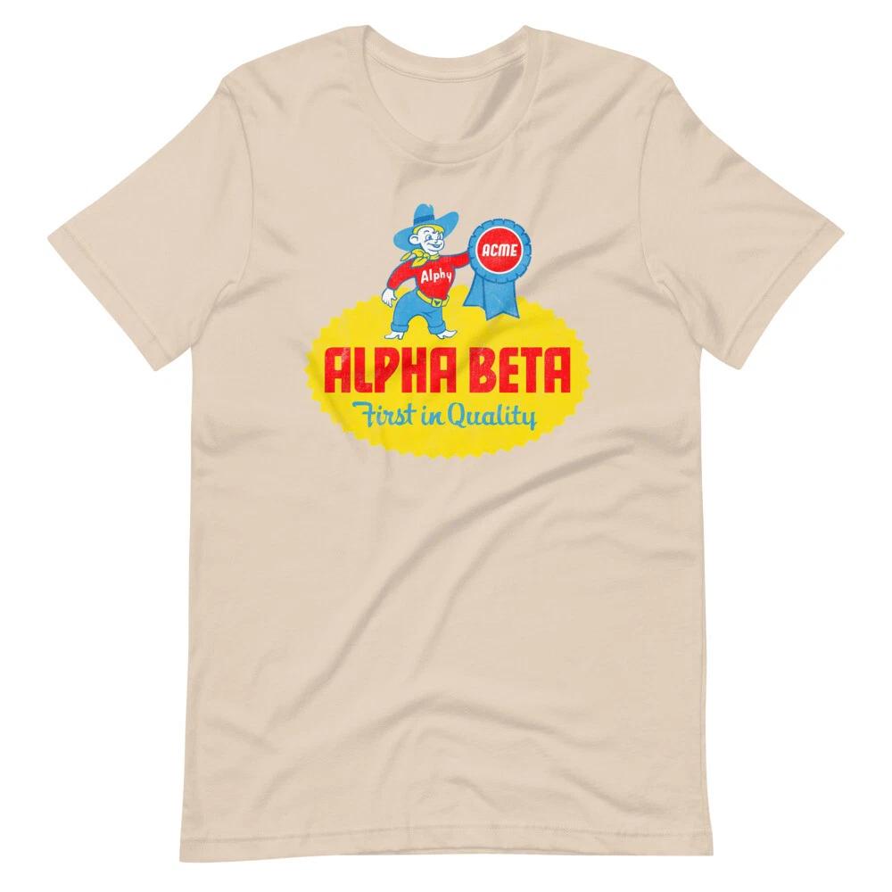 ALPHA BETA Supermarket Shirt Graphic Tee Shirt Short-Sleeve Unisex T-Shirt XXXL
ALPHA BETA Supermarket Shirt Graphic Tee Shirt Short-Sleeve Unisex T-Shirt XXXL