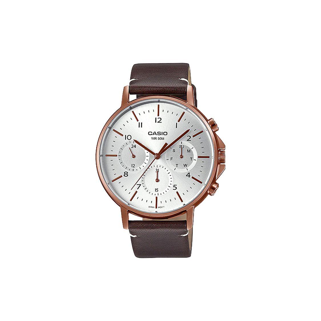Casio Standard Series Retro Sports Watch Quartz Movement Stainless Steel Strap Men watches White MTP-E321RL-5AVDF Rose Gold Watch Case
Casio Standard Series Retro Sports Watch Quartz Movement Stainless Steel Strap Men watches White MTP-E321RL-5AVDF Rose Gold Watch Case