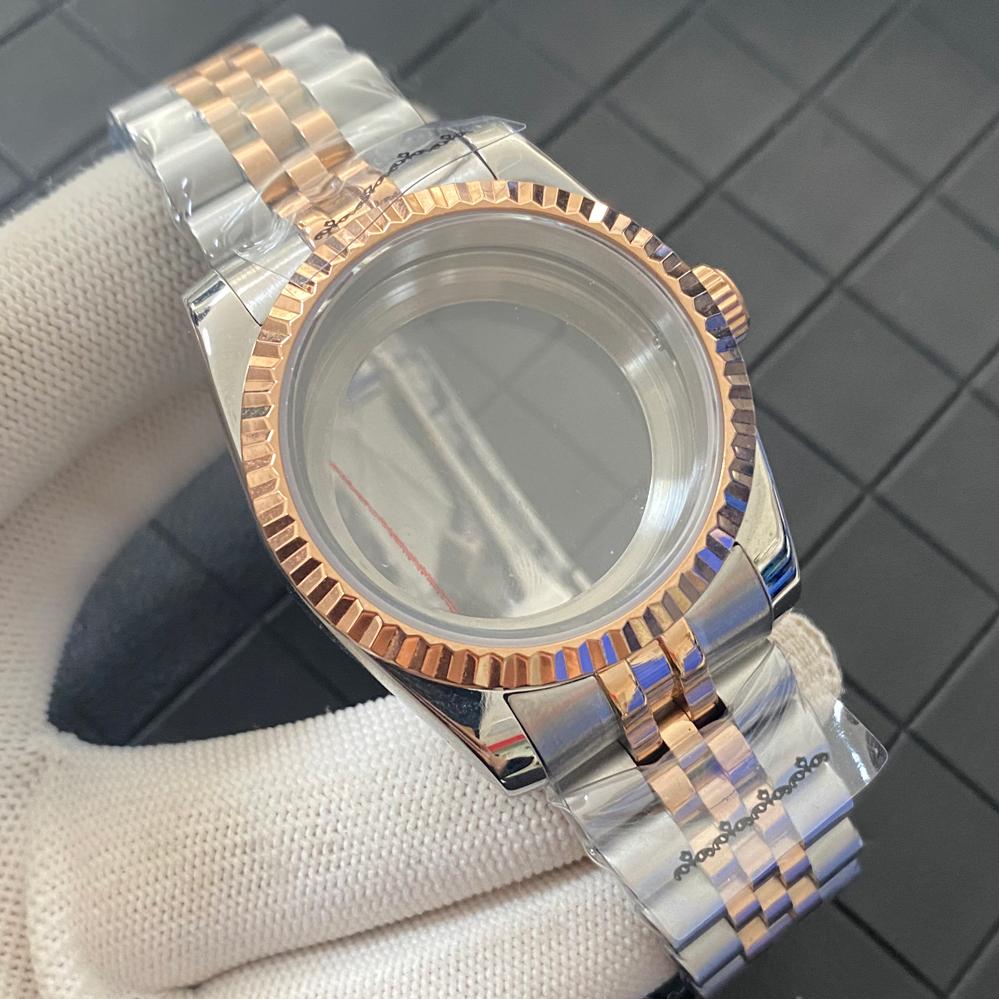 36mm Middle Rose Gold Watch Case Sapphire Glass Waterproof Stainless Steel Strap for NH35 NH36 4R36 7S Movement 36mm
36mm Middle Rose Gold Watch Case Sapphire Glass Waterproof Stainless Steel Strap for NH35 NH36 4R36 7S Movement 36mm
