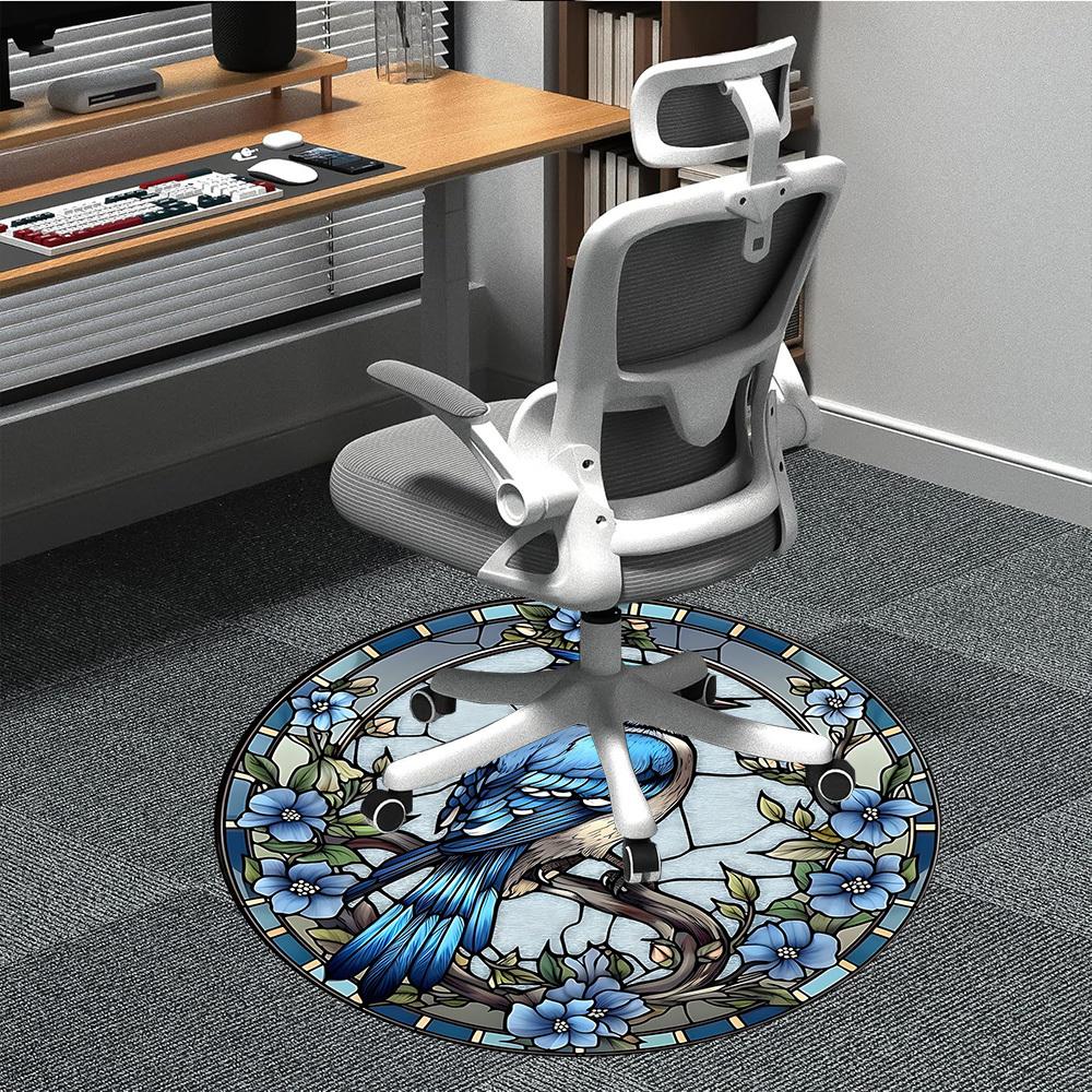 1pc Stained Glass Bird Office Round Area Rug, Under Office Chairs Bedroom Living Room Home Decor, Room Deco 80cm
1pc Stained Glass Bird Office Round Area Rug, Under Office Chairs Bedroom Living Room Home Decor, Room Deco 80cm