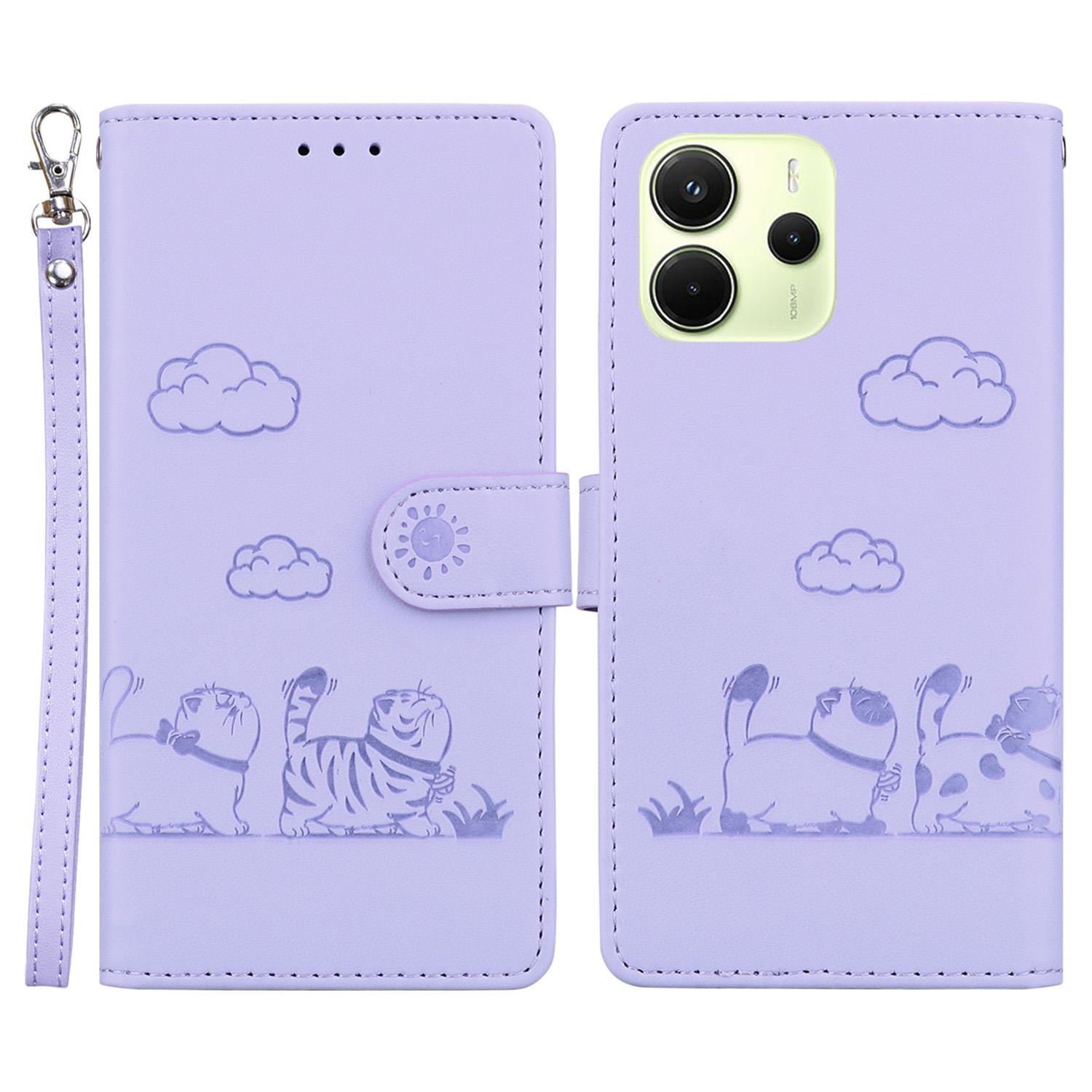 For Xiaomi Redmi Note 14 4G (164.84mm) Case RFID Blocking Kitten Pattern TPU+PU Leather Phone Cover Purple
For Xiaomi Redmi Note 14 4G (164.84mm) Case RFID Blocking Kitten Pattern TPU+PU Leather Phone Cover Purple
