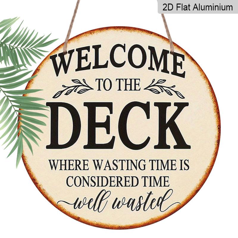 2D Flat, 1pc 7.87x7.87 Inch Round Aluminum Sign, Featuring a Welcome to the Deck Vintage Decorative Plaque and a Relaxation and Leisure Time 1pc
2D Flat, 1pc 7.87x7.87 Inch Round Aluminum Sign, Featuring a Welcome to the Deck Vintage Decorative Plaque and a Relaxation and Leisure Time 1pc