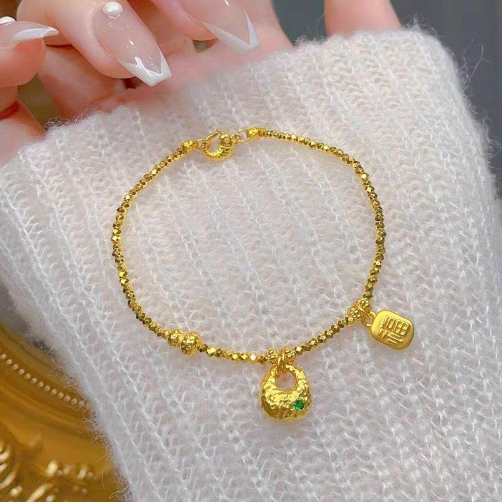 Винтажный браслет Lucky Bag, медные браслеты в китайском стиле, модный золотой браслет с бусинами, подарок Style A
Винтажный браслет Lucky Bag, медные браслеты в китайском стиле, модный золотой браслет с бусинами, подарок Style A