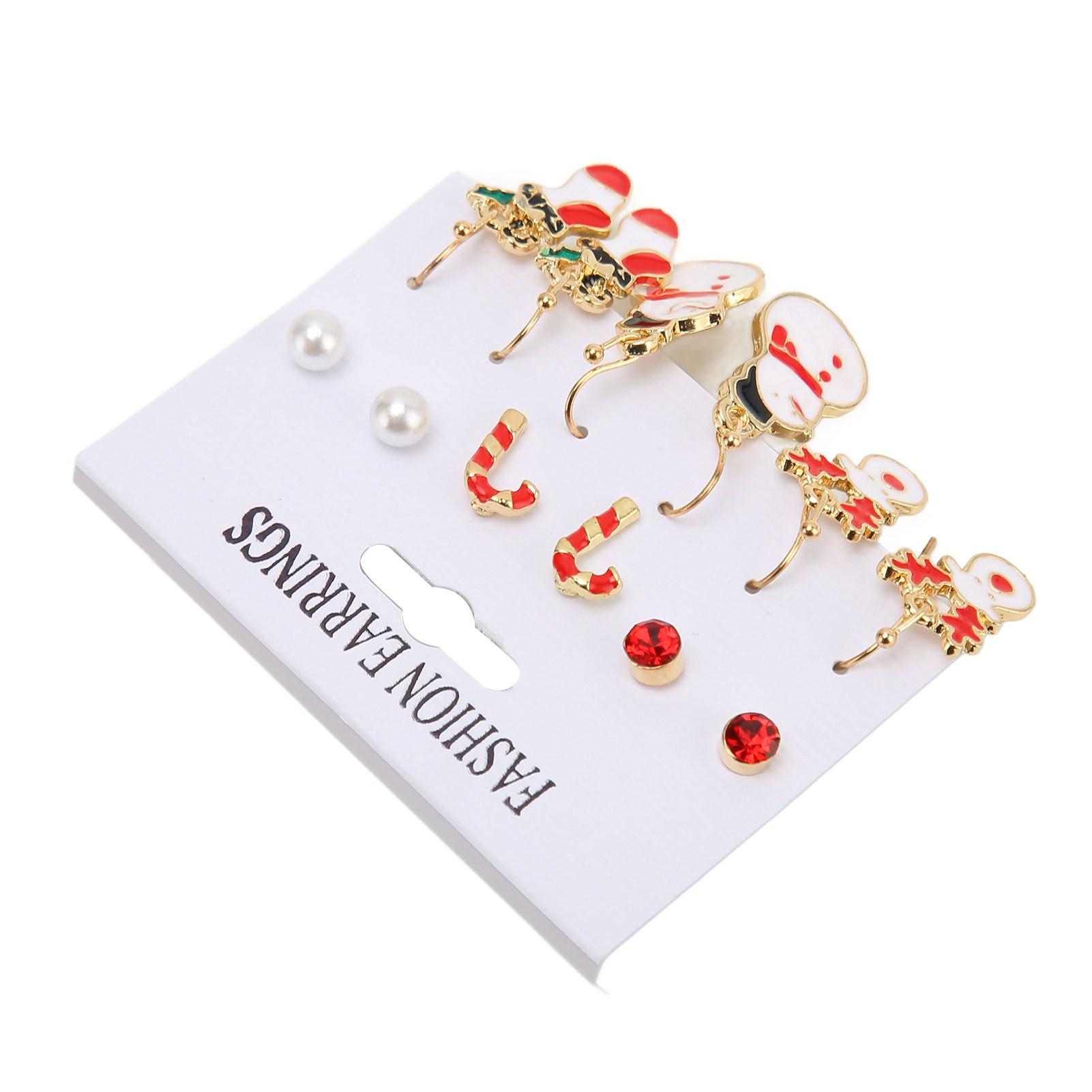 6 Pairs Christmas Earrings Romantic Cheerful Alloy Material Light Weight Decorative Holiday Earrings Jewellery
6 Pairs Christmas Earrings Romantic Cheerful Alloy Material Light Weight Decorative Holiday Earrings Jewellery