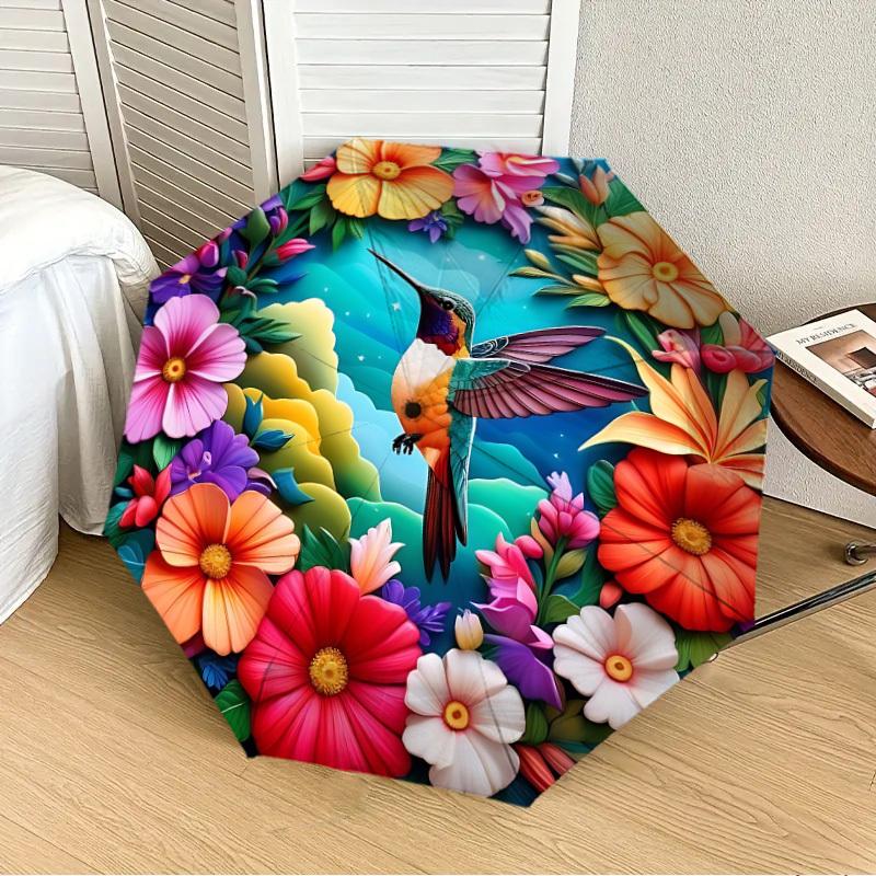 1PC Hummingbird Floral Print Automatic 8-Bone Folding Umbrella - Durable Polyester & Iron Frame,Userfriendly Operation y250929140
1PC Hummingbird Floral Print Automatic 8-Bone Folding Umbrella - Durable Polyester & Iron Frame,Userfriendly Operation y250929140