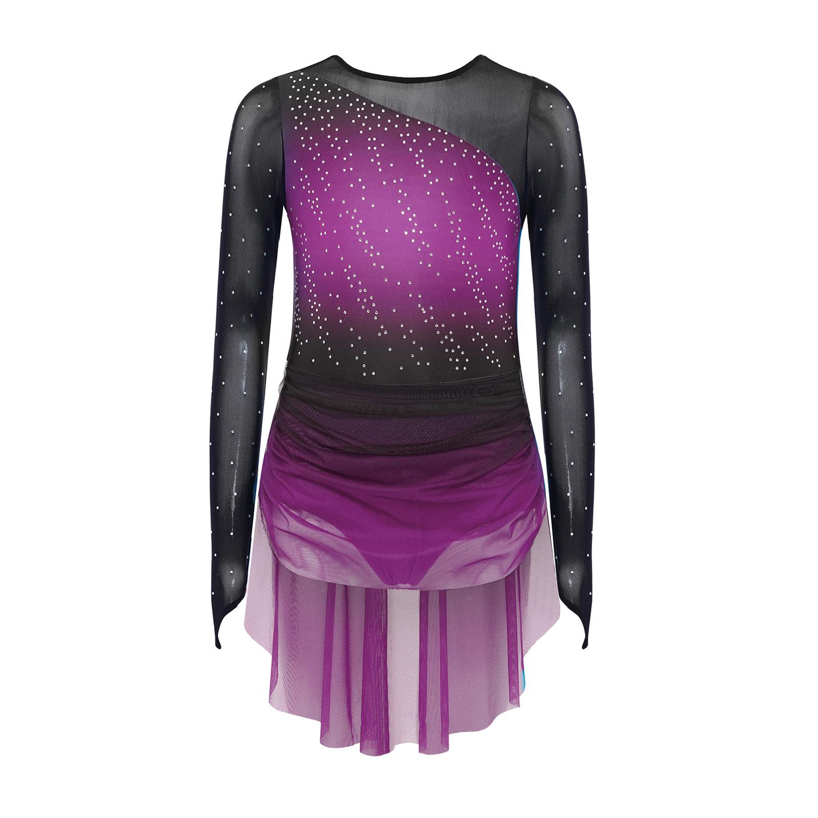 Girls Figure Skating Dress Long Sleeve Round Neck Sheer Mesh Patchwork Sparkly Rhinestones Gradient Color Outfit 5-6 Years фіолетовий
Girls Figure Skating Dress Long Sleeve Round Neck Sheer Mesh Patchwork Sparkly Rhinestones Gradient Color Outfit 5-6 Years фіолетовий