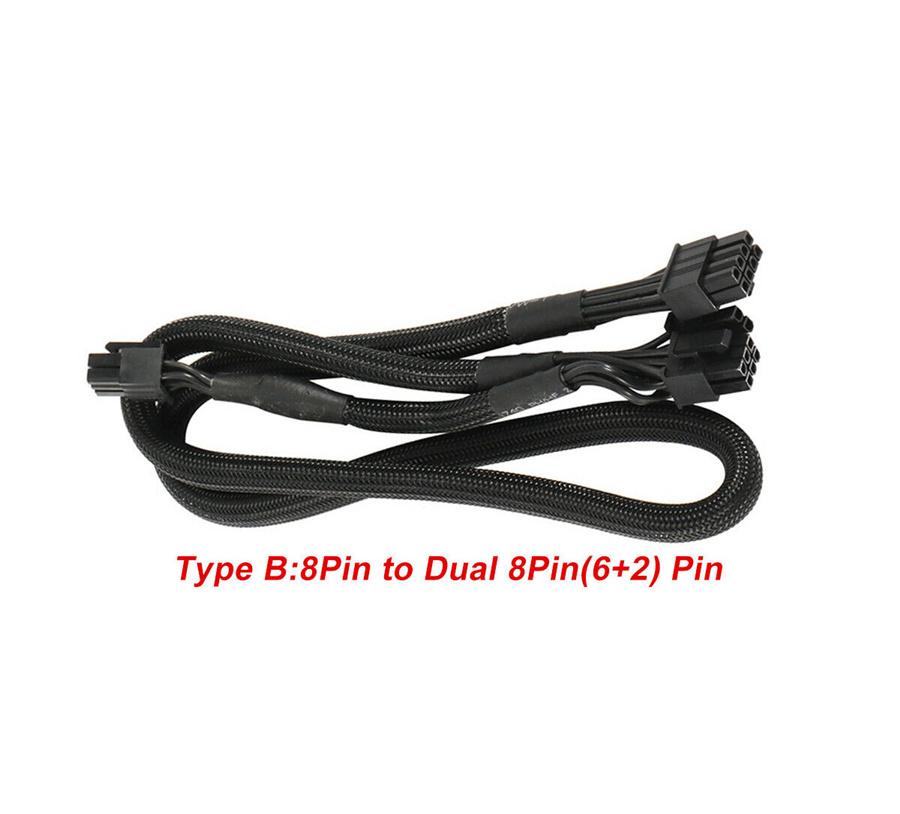 PCI-e Video Card Power Cable with 8-pin Connector to Two 8-pin Connectors (6+2) for EVGA supernova g2 g3 Power Supplies
PCI-e Video Card Power Cable with 8-pin Connector to Two 8-pin Connectors (6+2) for EVGA supernova g2 g3 Power Supplies
