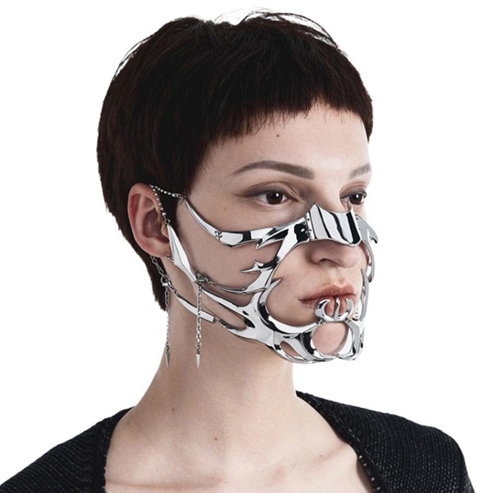 Supply Tassels Irregular Silver Color CyberPunk Mask Liquid Masquerade Party Supplies Dance Masks B
Supply Tassels Irregular Silver Color CyberPunk Mask Liquid Masquerade Party Supplies Dance Masks B