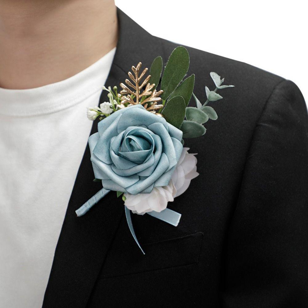 Fabric Rose Banquet Decorative Western-style Wrist Flower Wedding Corsage Groom Brooch Bride Brooch blue-Wrist flower
Fabric Rose Banquet Decorative Western-style Wrist Flower Wedding Corsage Groom Brooch Bride Brooch blue-Wrist flower