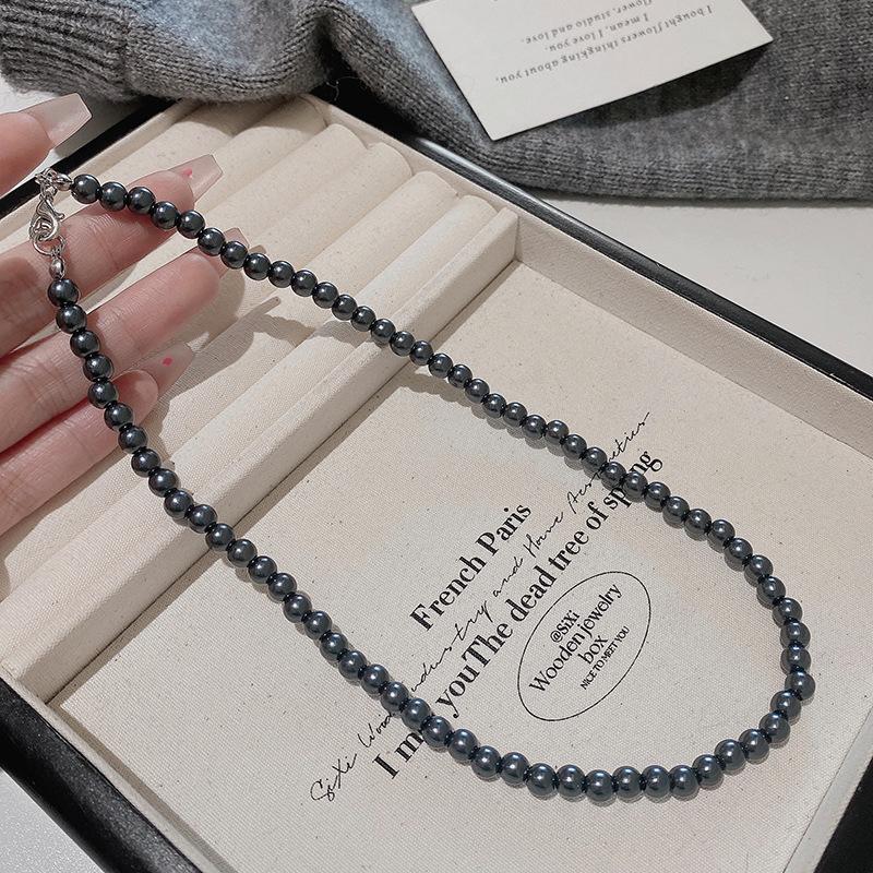 Silver gray pearl necklace women s cold wind retro simple beaded sweater chain temperament neck chain accessories
Silver gray pearl necklace women s cold wind retro simple beaded sweater chain temperament neck chain accessories