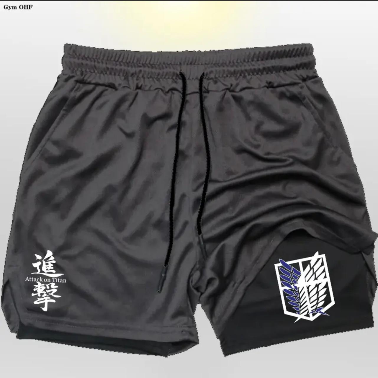 Anime Printed Men s Shorts Double-layer Two-in-one Sports Fitness Casual Pants S
Anime Printed Men s Shorts Double-layer Two-in-one Sports Fitness Casual Pants S