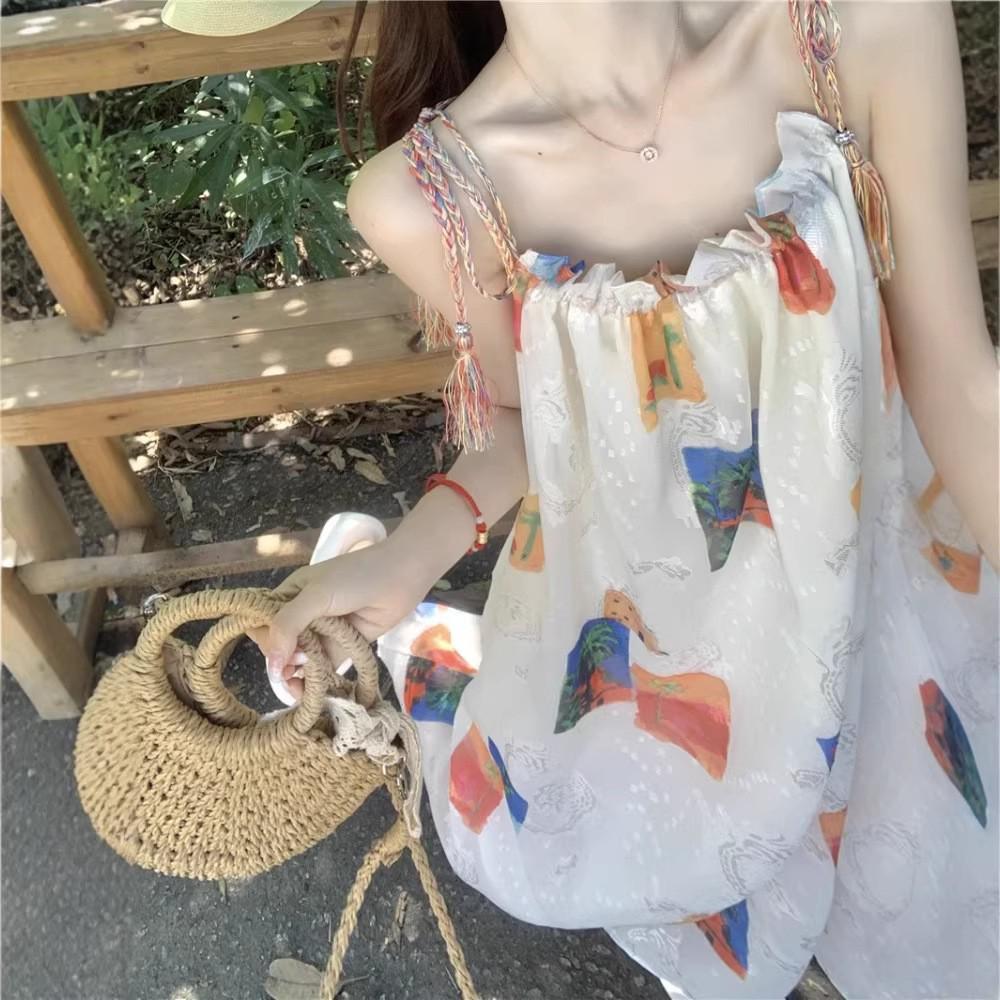 Bohemian Spaghetti Strap Summer Dress - French-Style Petite Beach Maxi L
Bohemian Spaghetti Strap Summer Dress - French-Style Petite Beach Maxi L