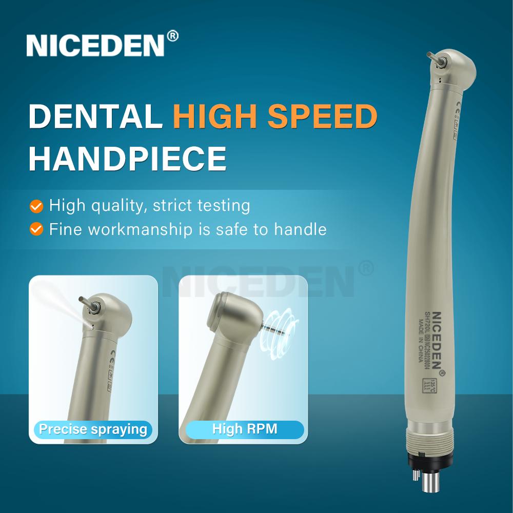 NICEDEN Dental High Speed Anti Retraction Handpiece Push Button Air Turbine 2/4 Holes Torque Head Dentistry Instrument 4 holes
NICEDEN Dental High Speed Anti Retraction Handpiece Push Button Air Turbine 2/4 Holes Torque Head Dentistry Instrument 4 holes