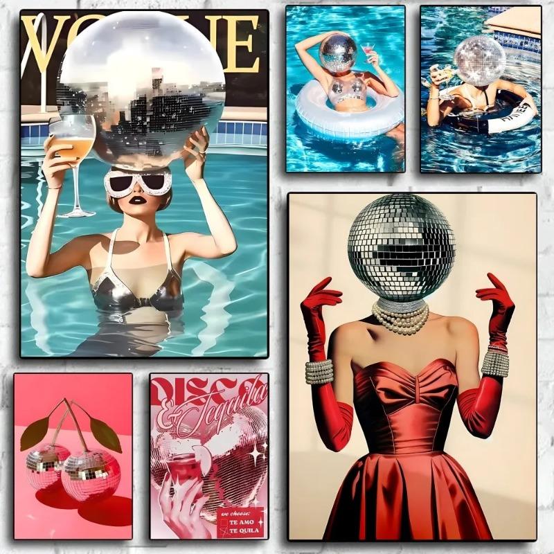 Party Canvas Painting Disco Ball Dancefloor Poster Home Living Room Bedroom Bar Cafe Art Decor Wall Art Decor 21cm×30cm NoFrame
Party Canvas Painting Disco Ball Dancefloor Poster Home Living Room Bedroom Bar Cafe Art Decor Wall Art Decor 21cm×30cm NoFrame