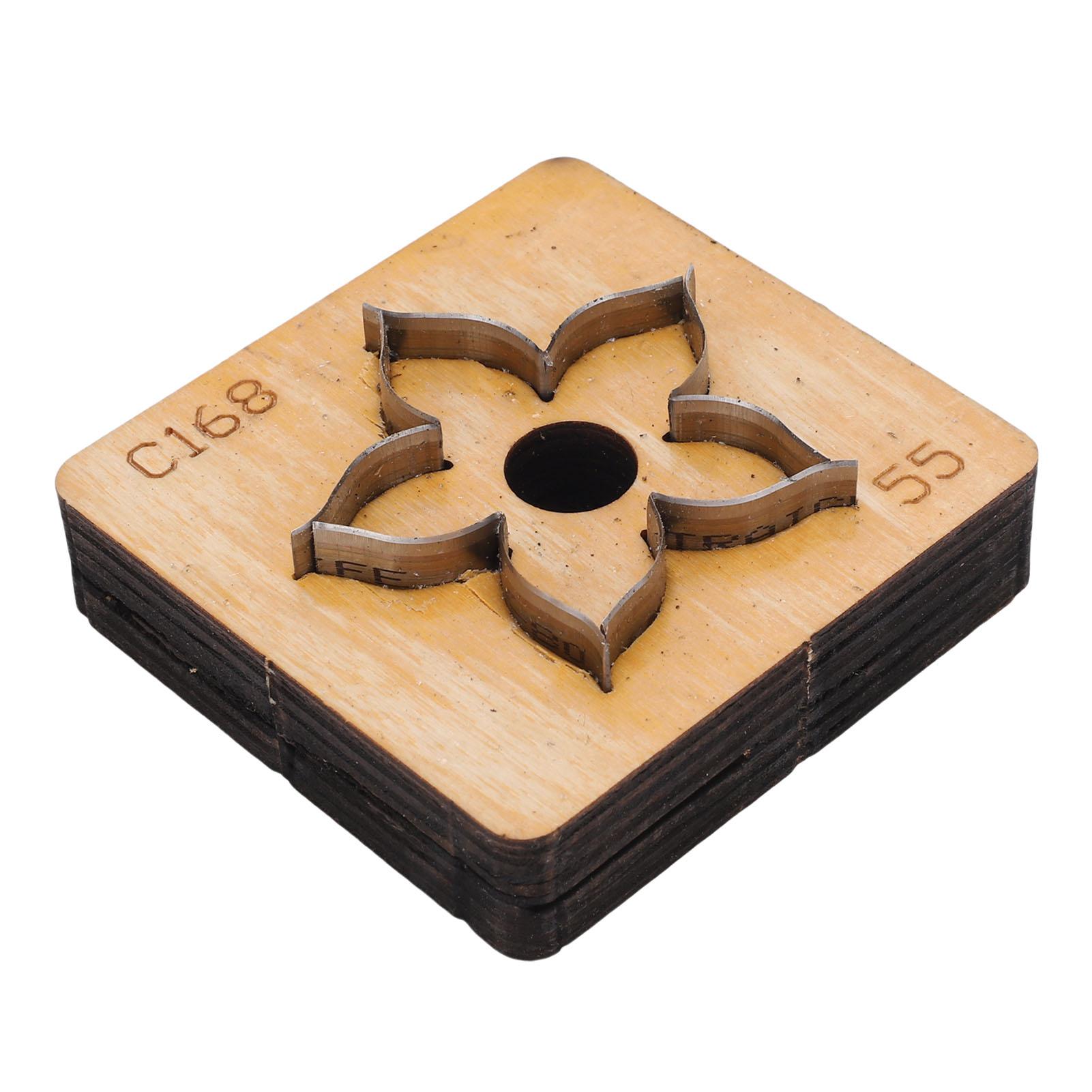 Flower Leather Cutting Die Wooden Base Incisive Metal Blade Leather Punching Mold for Decors Gifts
Flower Leather Cutting Die Wooden Base Incisive Metal Blade Leather Punching Mold for Decors Gifts