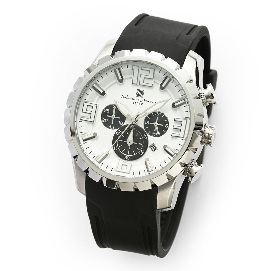 Genuine Salvatore Marra Watch Salvatore Marra 10 ATM Water Resistant Date Display Chronograph Rubber Strap SSWHBK SM22111-SSWHBK
Genuine Salvatore Marra Watch Salvatore Marra 10 ATM Water Resistant Date Display Chronograph Rubber Strap SSWHBK SM22111-SSWHBK
