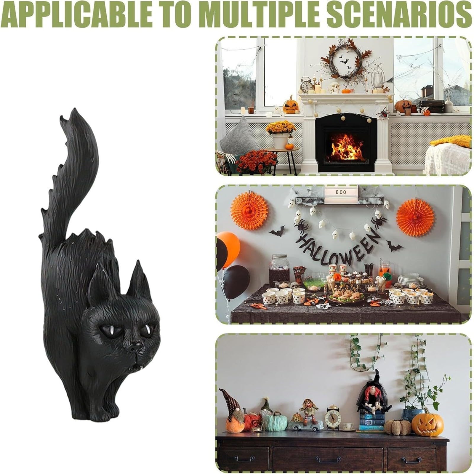 Halloween Miniature Resin Scary Cat Tabletop Decoration, Living Room Haunted House Party Tabletop Centerpiece Halloween Statue One Size
Halloween Miniature Resin Scary Cat Tabletop Decoration, Living Room Haunted House Party Tabletop Centerpiece Halloween Statue One Size